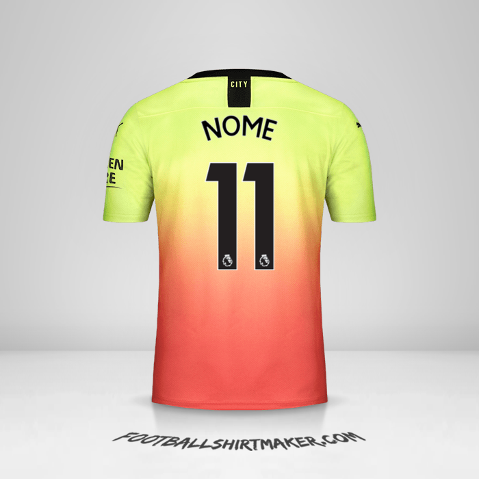 Camisola Manchester City 2019/20 Terceira -  nome - 11