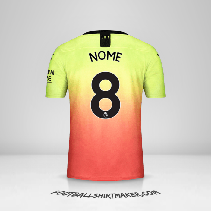 Camisola Manchester City 2019/20 Terceira -  nome - 8