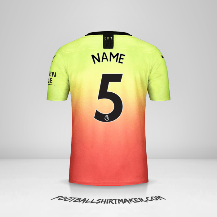 Trikot Manchester City 2019/20 Dritte -  name - 5