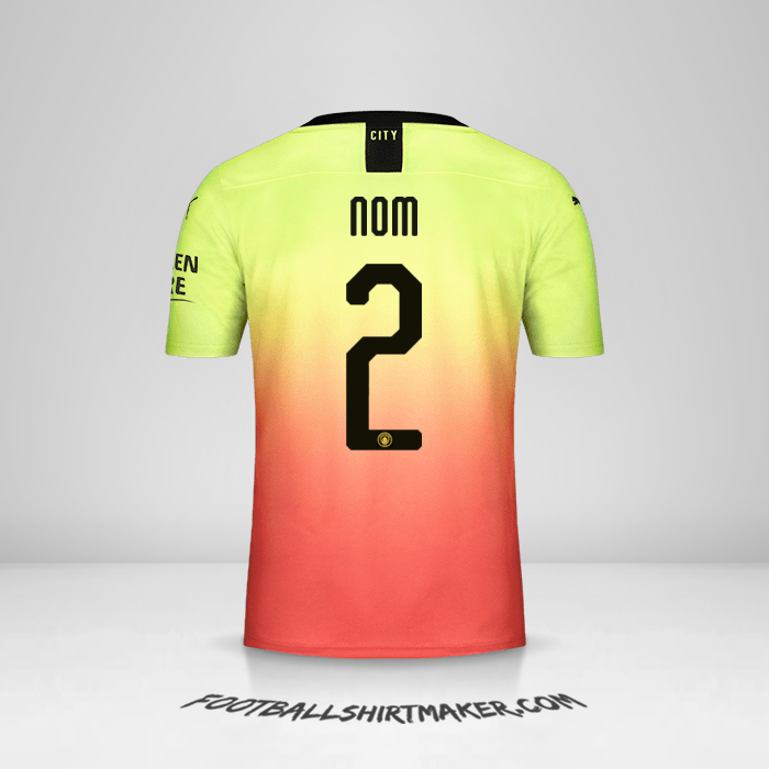 Maillot Manchester City Cup 2019/20 Troisième -  nom - 2