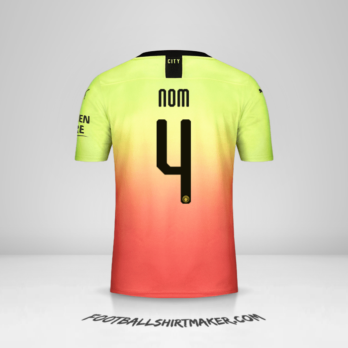 Maillot Manchester City Cup 2019/20 Troisième -  nom - 4