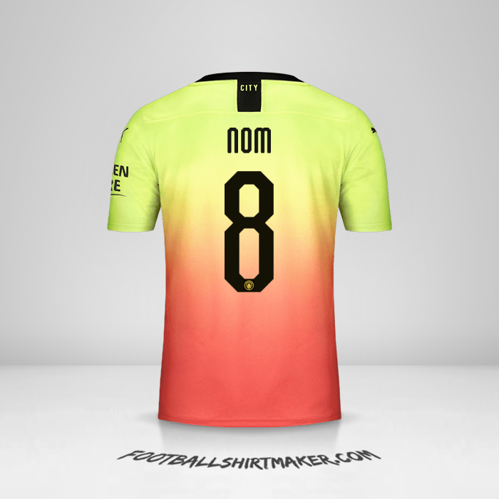 Maillot Manchester City Cup 2019/20 Troisième -  nom - 8