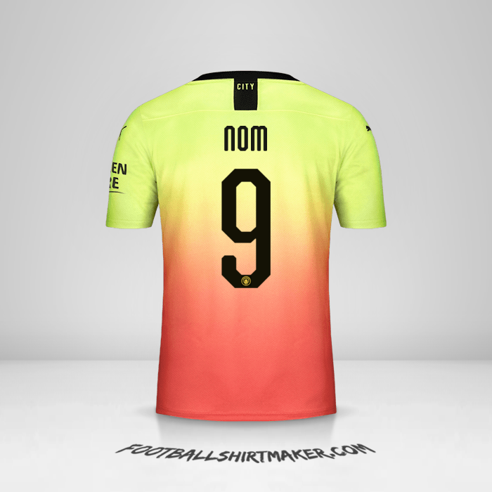 Maillot Manchester City Cup 2019/20 Troisième -  nom - 9