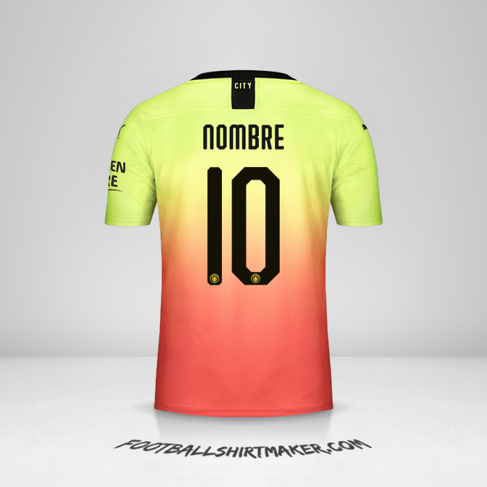 Camiseta Manchester City Cup 2019/20 Tercera -  nombre - 10