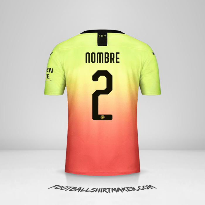 Jersey Manchester City Cup 2019/20 Tercera -  nombre - 2