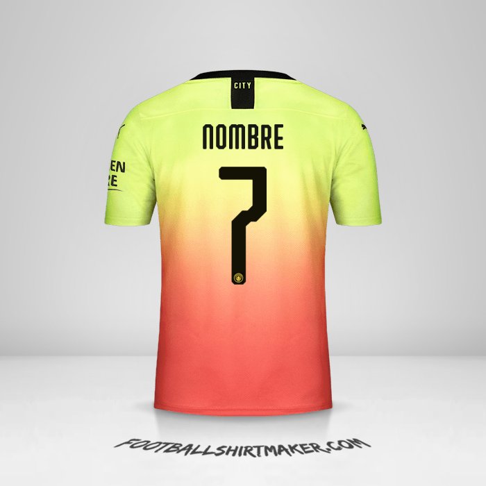 Camiseta Manchester City Cup 2019/20 Tercera -  nombre - 7