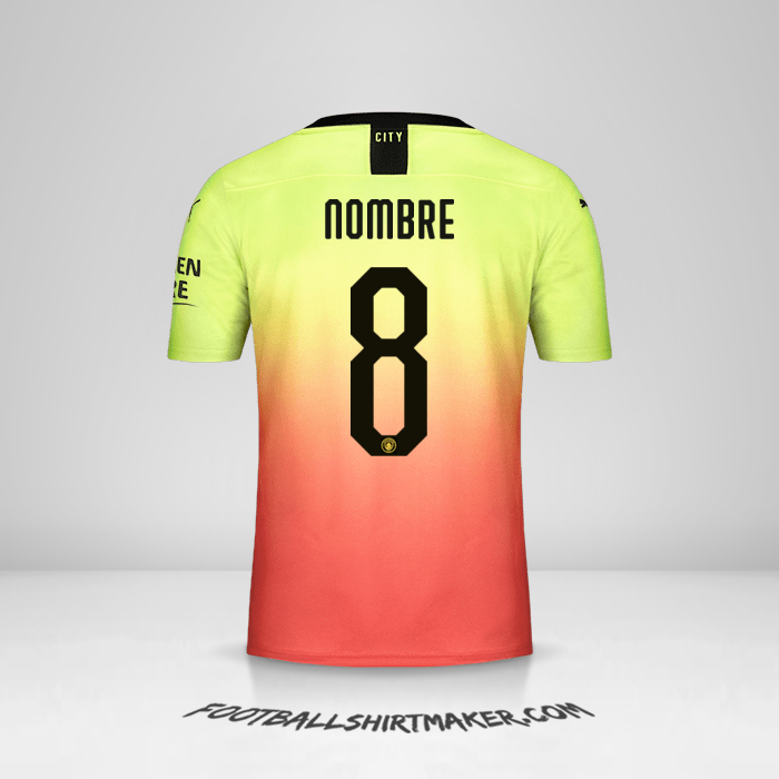 Camiseta Manchester City Cup 2019/20 Tercera -  nombre - 8