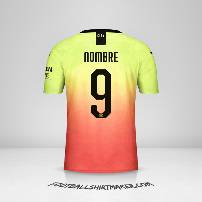 Camiseta Manchester City Cup 2019/20 Tercera -  nombre - 9