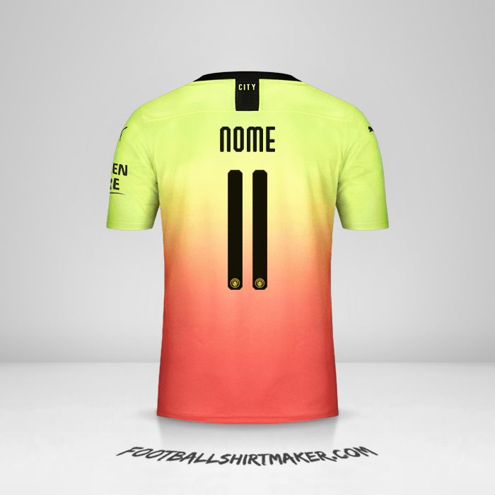 Camisa Manchester City Cup 2019/20 Terceira -  nome - 11