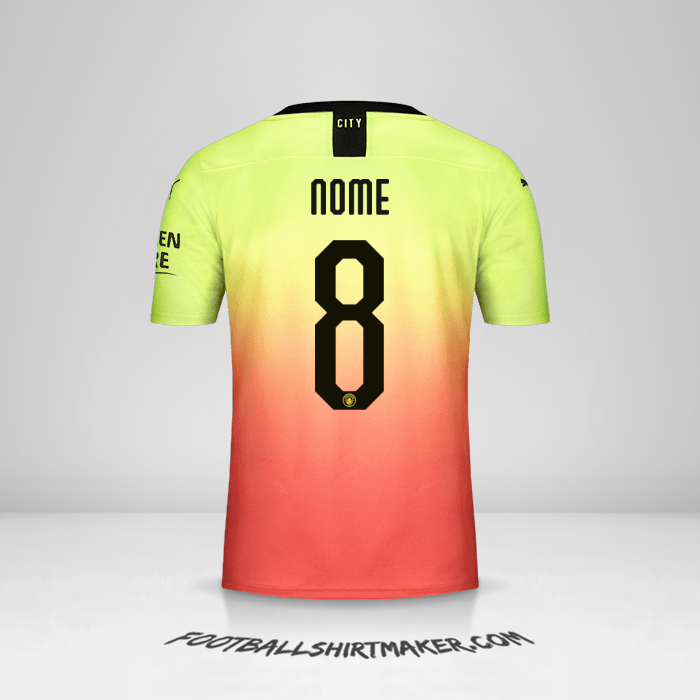 Camisola Manchester City Cup 2019/20 Terceira -  nome - 8