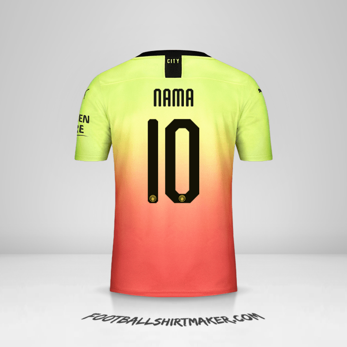 Jersey Manchester City Cup 2019/20 Ketiga -  nama - 10