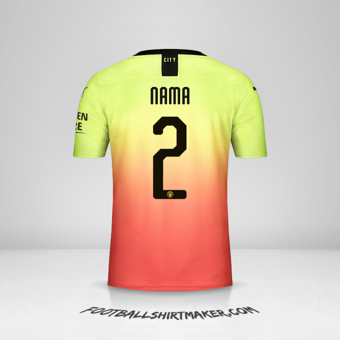 Jersey Manchester City Cup 2019/20 Ketiga -  nama - 2