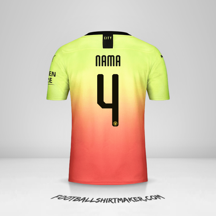 Jersey Manchester City Cup 2019/20 Ketiga -  nama - 4