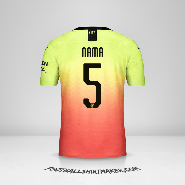 Jersey Manchester City Cup 2019/20 Ketiga -  nama - 5