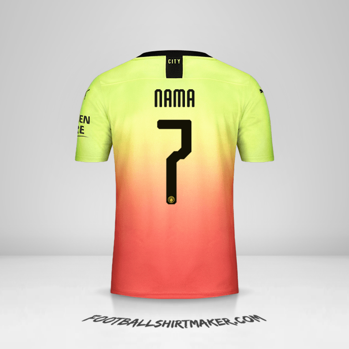 Jersey Manchester City Cup 2019/20 Ketiga -  nama - 7