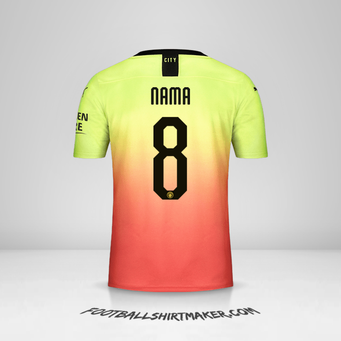 Jersey Manchester City Cup 2019/20 Ketiga -  nama - 8