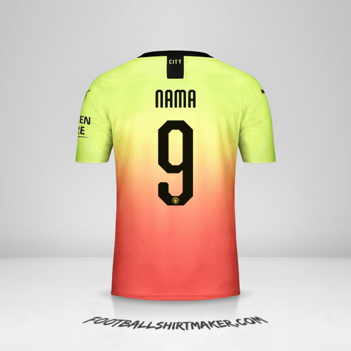 Jersey Manchester City Cup 2019/20 Ketiga -  nama - 9
