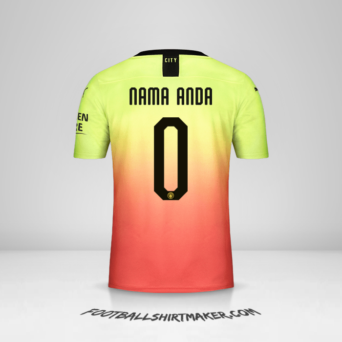 Jersey Manchester City Cup 2019/20 III -  nama anda - 0