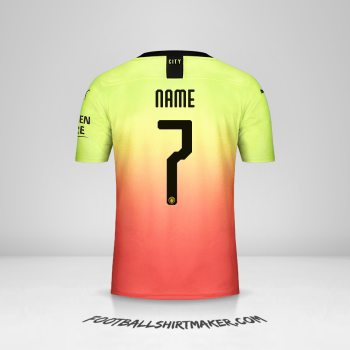 Trikot Manchester City Cup 2019/20 Dritte -  name - 7