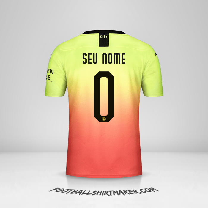 Camisa Manchester City Cup 2019/20 III -  seu nome - 0