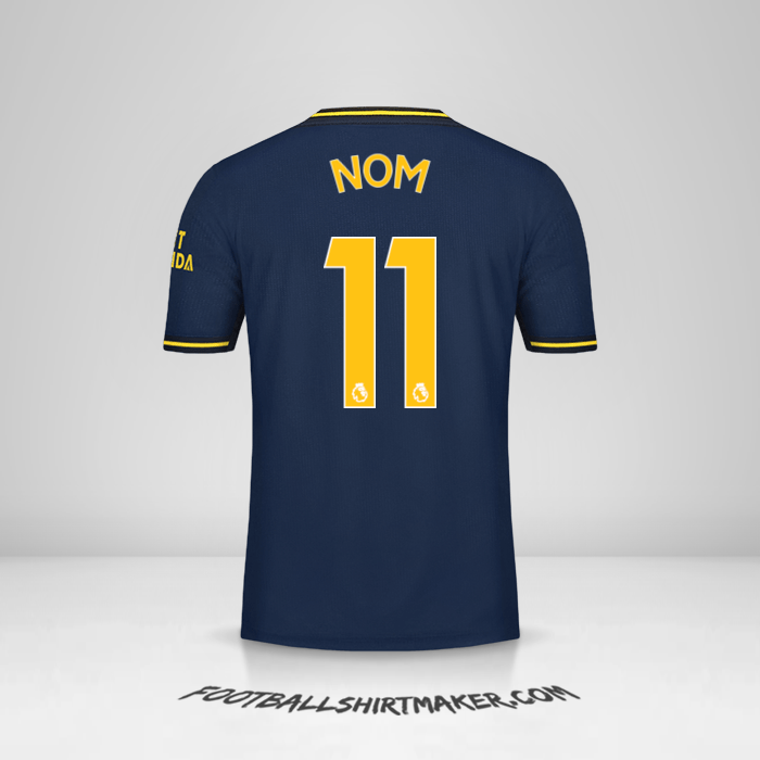 Maillot Arsenal 2019/20 Troisième -  nom - 11