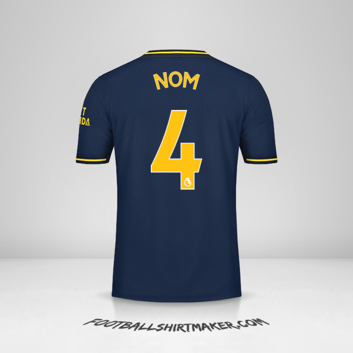 Maillot Arsenal 2019/20 Troisième -  nom - 4