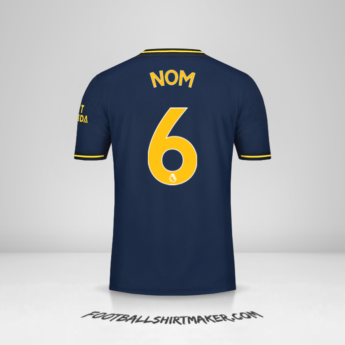 Maillot Arsenal 2019/20 Troisième -  nom - 6