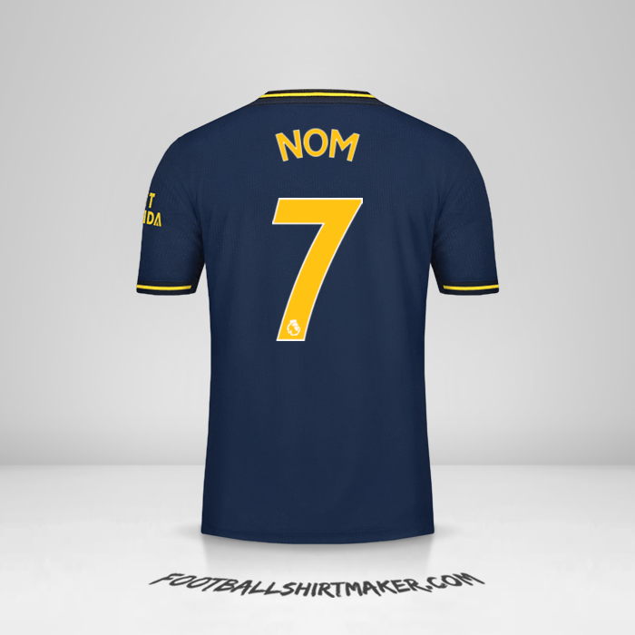 Maillot Arsenal 2019/20 Troisième -  nom - 7