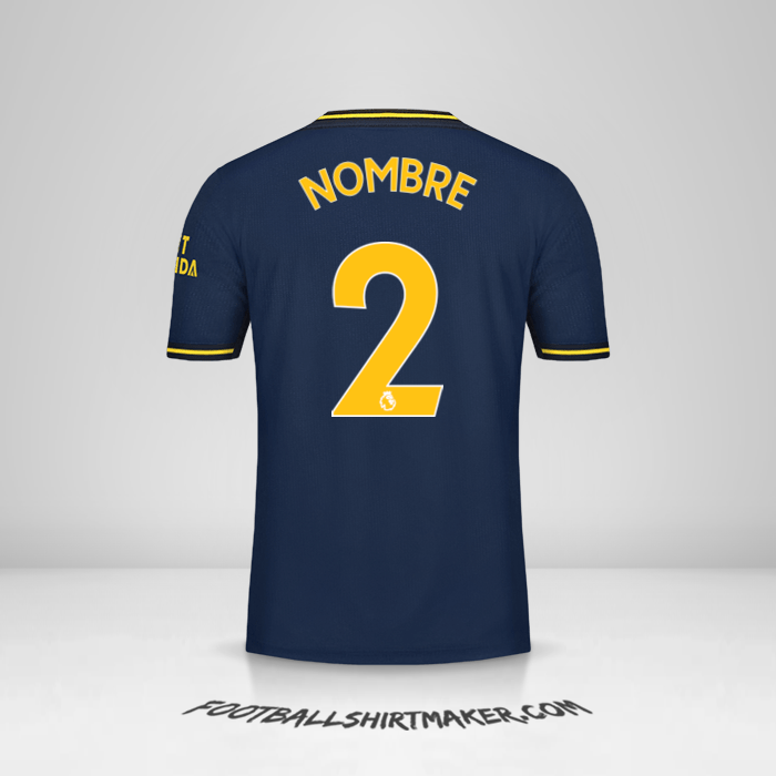 Jersey Arsenal 2019/20 Tercera -  nombre - 2