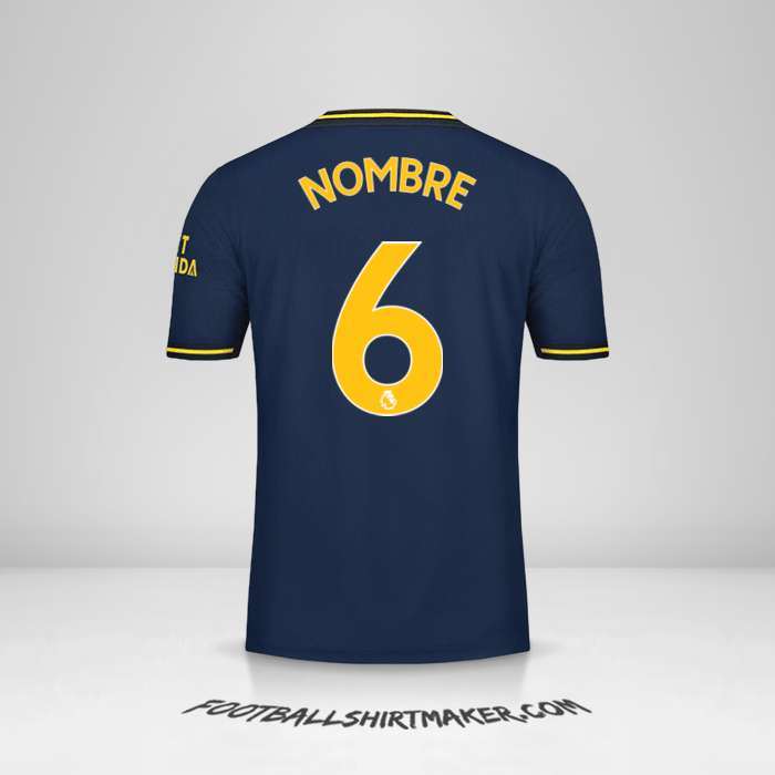 Camiseta Arsenal 2019/20 Tercera -  nombre - 6