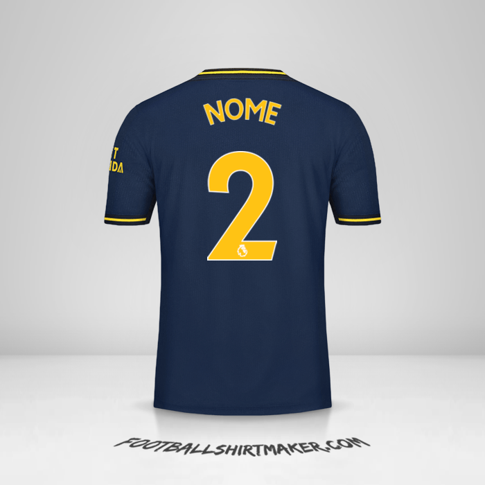 Camisa Arsenal 2019/20 Terceira -  nome - 2