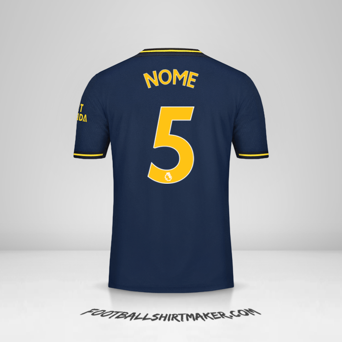 Camisola Arsenal 2019/20 Terceira -  nome - 5
