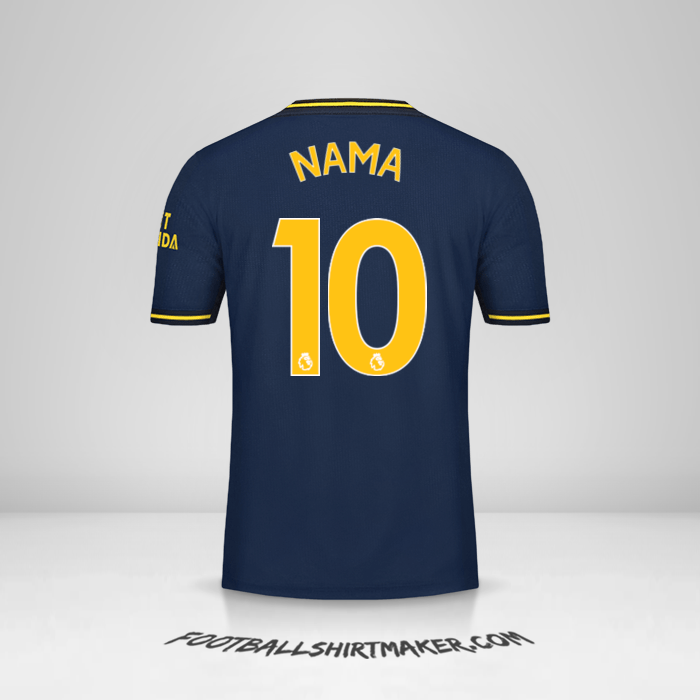 Jersey Arsenal 2019/20 Ketiga -  nama - 10