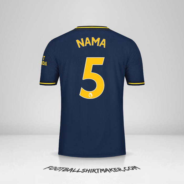 Jersey Arsenal 2019/20 Ketiga -  nama - 5
