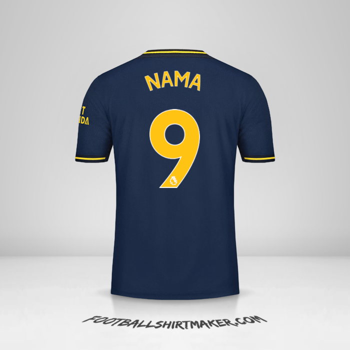 Jersey Arsenal 2019/20 Ketiga -  nama - 9
