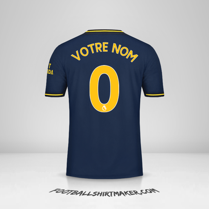 Maillot Arsenal 2019/20 III -  votre nom - 0