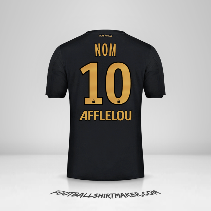 Maillot As Monaco 2019/20 Extérieur -  nom - 10