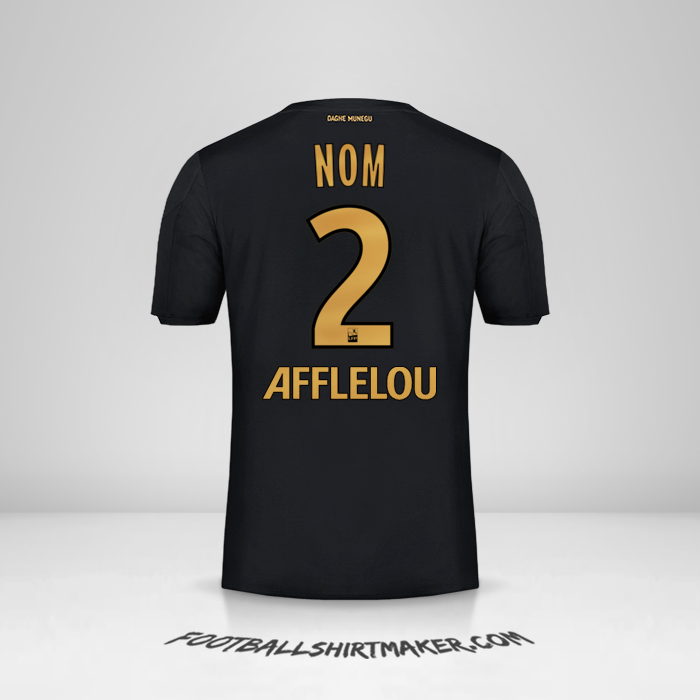 Maillot As Monaco 2019/20 Extérieur -  nom - 2