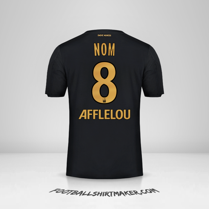 Maillot As Monaco 2019/20 Extérieur -  nom - 8