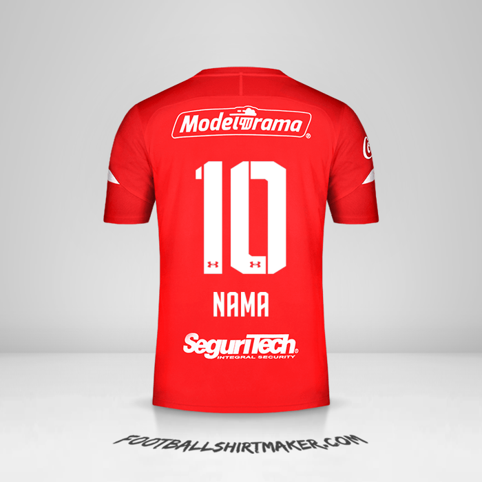Jersey Toluca FC 2019/20 -  nama - 10