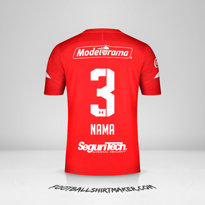 Jersey Toluca FC 2019/20 -  nama - 3