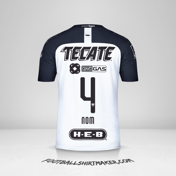Maillot Monterrey 2019/20 Extérieur -  nom - 4