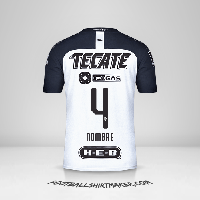 Camiseta Monterrey 2019/20 Visita -  nombre - 4