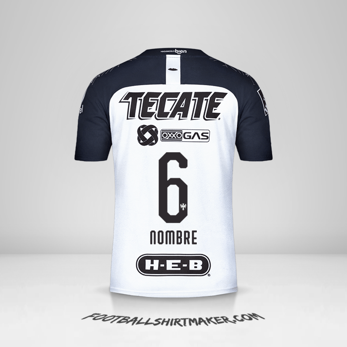 Jersey Monterrey 2019/20 Visita -  nombre - 6