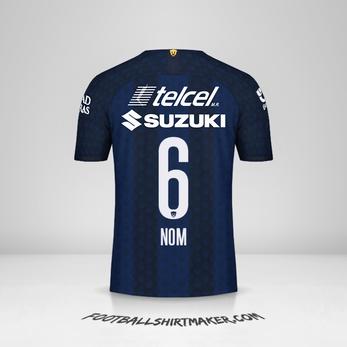 Maillot Pumas UNAM 2019/20 Extérieur -  nom - 6