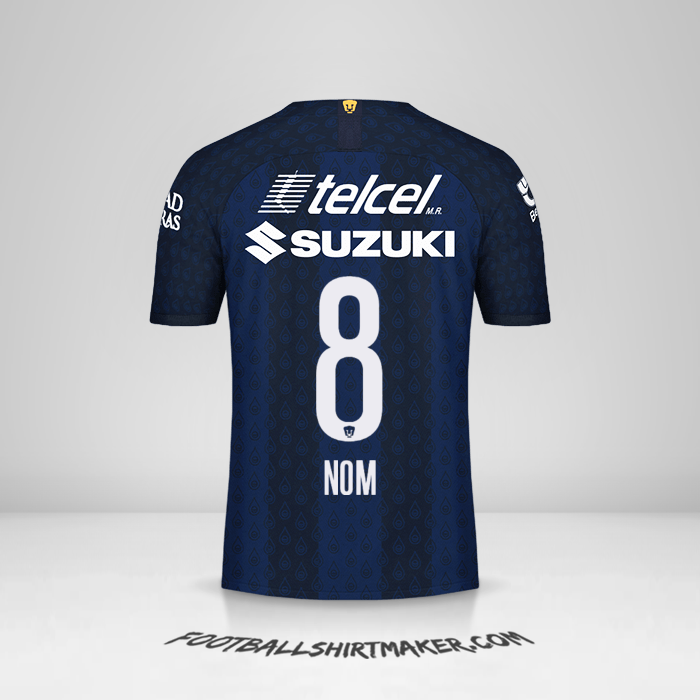 Maillot Pumas UNAM 2019/20 Extérieur -  nom - 8
