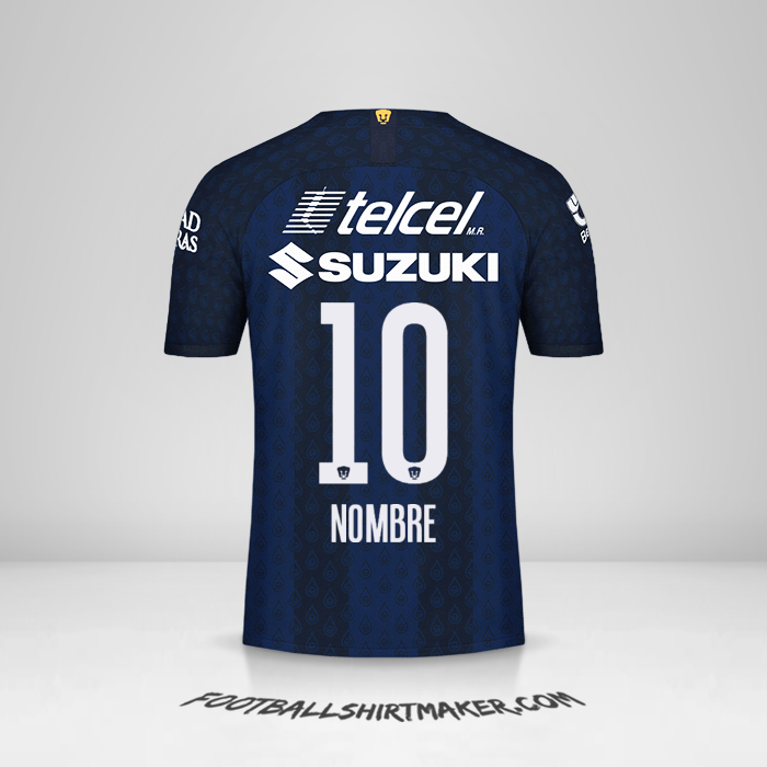 Jersey Pumas UNAM 2019/20 Visita -  nombre - 10