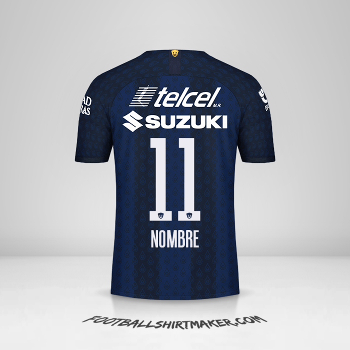 Camiseta Pumas UNAM 2019/20 Visita -  nombre - 11