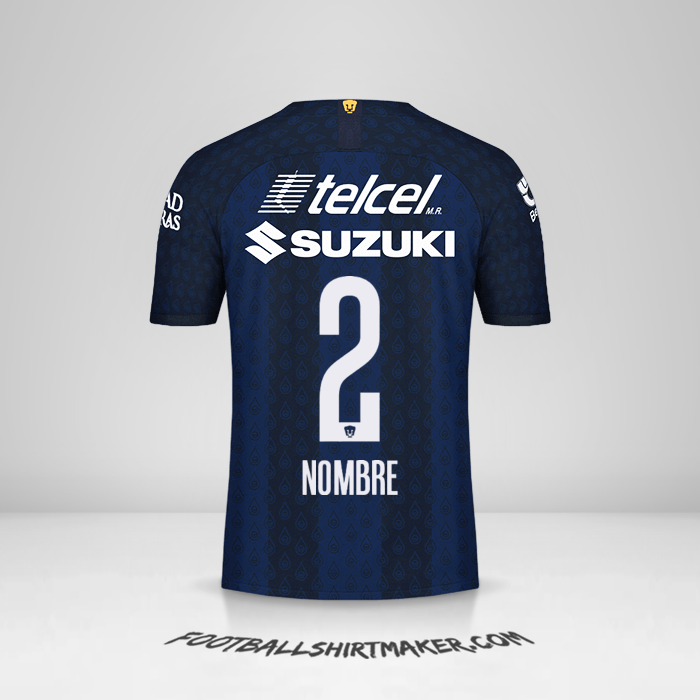 Camiseta Pumas UNAM 2019/20 Visita -  nombre - 2