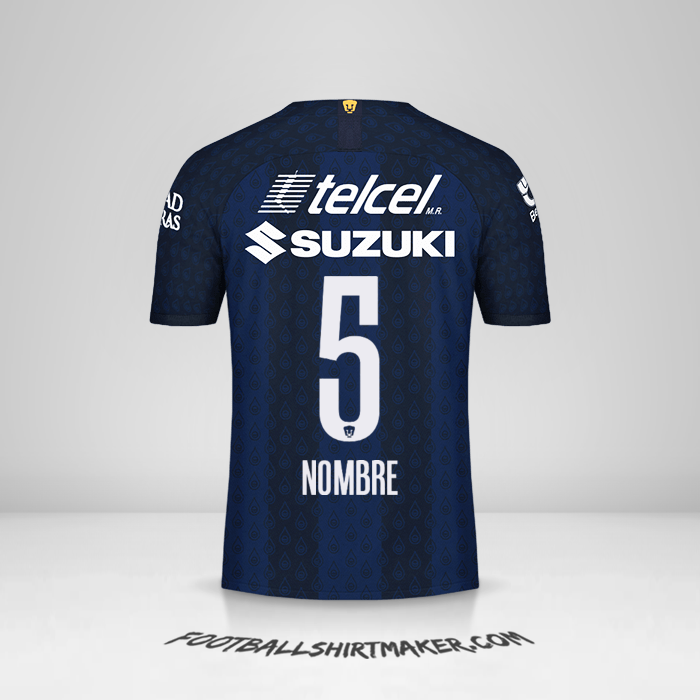 Jersey Pumas UNAM 2019/20 Visita -  nombre - 5